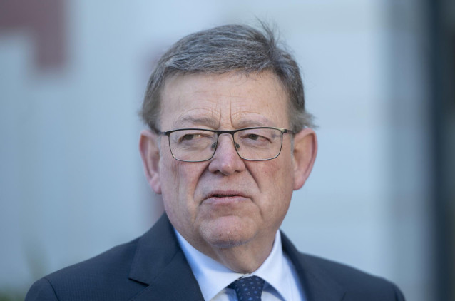 El presidente de la Generalitat valenciana, Ximo Puig, durante la tercera jornada de la tercera edición del foro 'Wake Up, Spain!', en Casa de América, a 29 de marzo de 2023, en Madrid (España). Durante los cinco días de foro participan cerca de 200 ponen