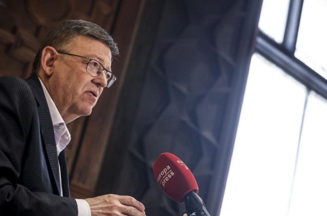 El presidente de la Generalitat, Ximo Puig, durante una entrevista para Europa Press