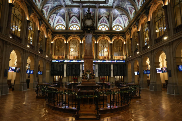 Archivo - Interior del Palacio de la Bolsa de Madrid