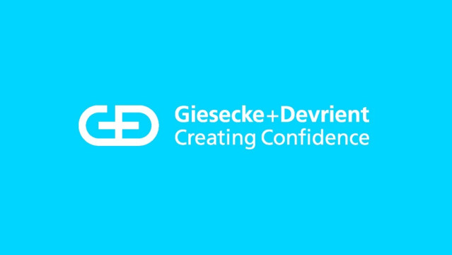 Archivo - Logo de la compañía tecnológica Giesecke+Devrient (G+D)