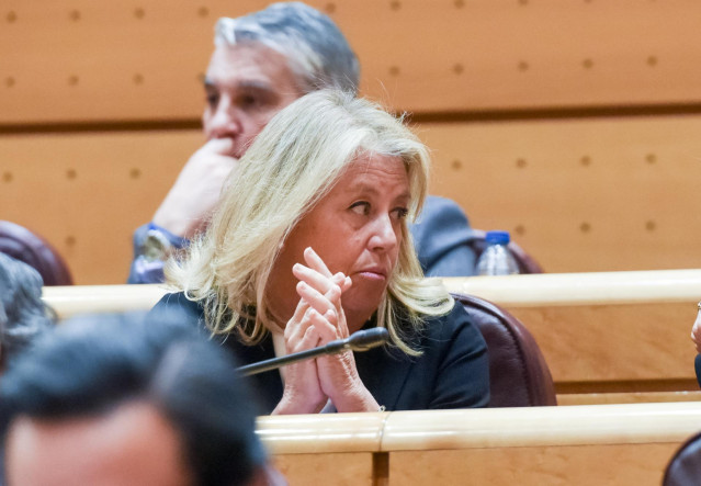 La alcaldesa de Marbella, Ángeles Muñoz, durante una sesión plenaria en el Senado.