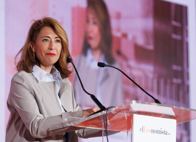 La ministra de Transportes, Movilidad y Agenda Urbana, Raquel Sánchez, inaugura el I Foro de Infraestructuras de elEconomista.es’, en el Hotel The Westin Palace, a 17 de abril de 2023, en Madrid (España).