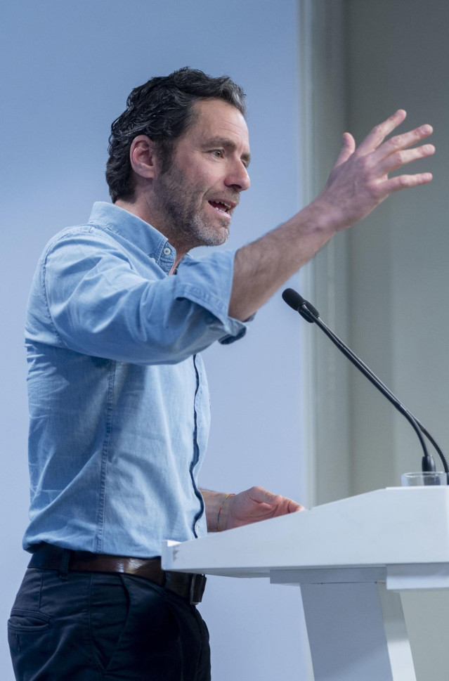 El vicesecretario de Cultura y Sociedad Abierta del Partido Popular y portavoz de campaña, Borja Sémper, ofrece una rueda de prensa, en la sede nacional del PP, a 3 de abril de 2023, en Madrid (España).
