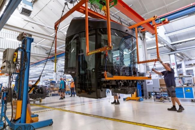 Archivo - Fabrica de Steyr Automotive en Steyr (Austria) donde se fabrica el camión 100% eléctrico de Volta Trucks, el Volta Zero