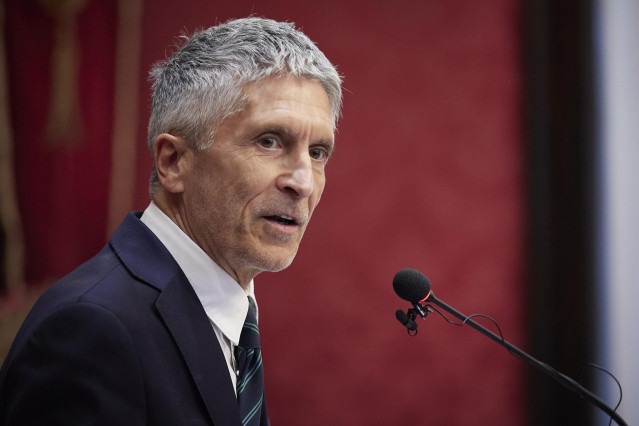 El ministro del Interior, Fernando Grande-Marlaska, comparece en rueda de prensa