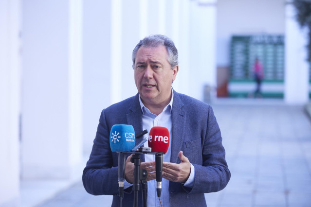 El secretario general del PSOE de Andalucía, Juan Espadas, este jueves