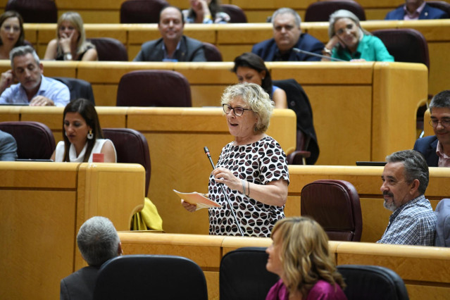 Archivo - La portavoz de ERC, Mirella Cortès Gès, interviene durante una sesión de control al Gobierno en el Senado, a 20 de septiembre de 2022, en Madrid (España). Se trata de la primera sesión de control del curso político del Senado al Gobierno después