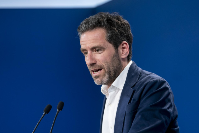 El portavoz del comité de campaña del PP, Borja Sémper, ofrece una rueda de prensa posterior a la reunión del Comité de Dirección del Partido Popular,  en la sede del partido, a 24 de abril de 2023, en Madrid (España). El portavoz ha abordado la ausencia