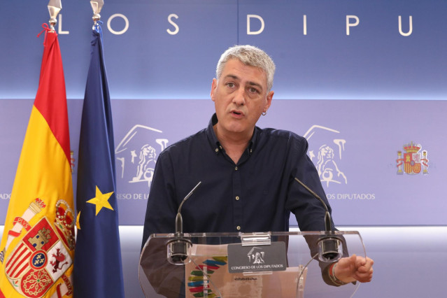 Archivo - El portavoz adjunto de EH Bildu en el Congreso, Oskar Matute