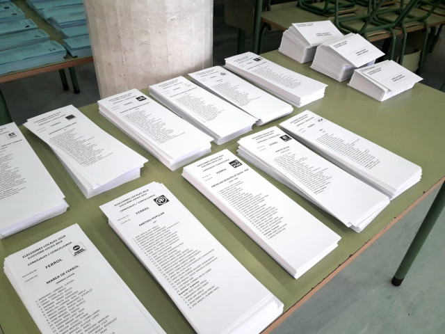 Archivo - Papeletas en elecciones municipales  de 2019
