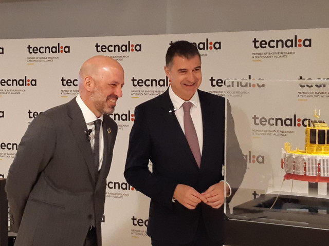 El presidente de Tecnalia, Alex Belaustegi, y el director general, Jesús Valero, presentan sus resultados de 2022 y retos para 2023 en Bilbao