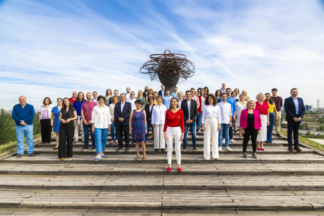 Foto de familia de la candidatura del PSOE al Ayuntamiento de Madrid encabezada por Reyes Maroto