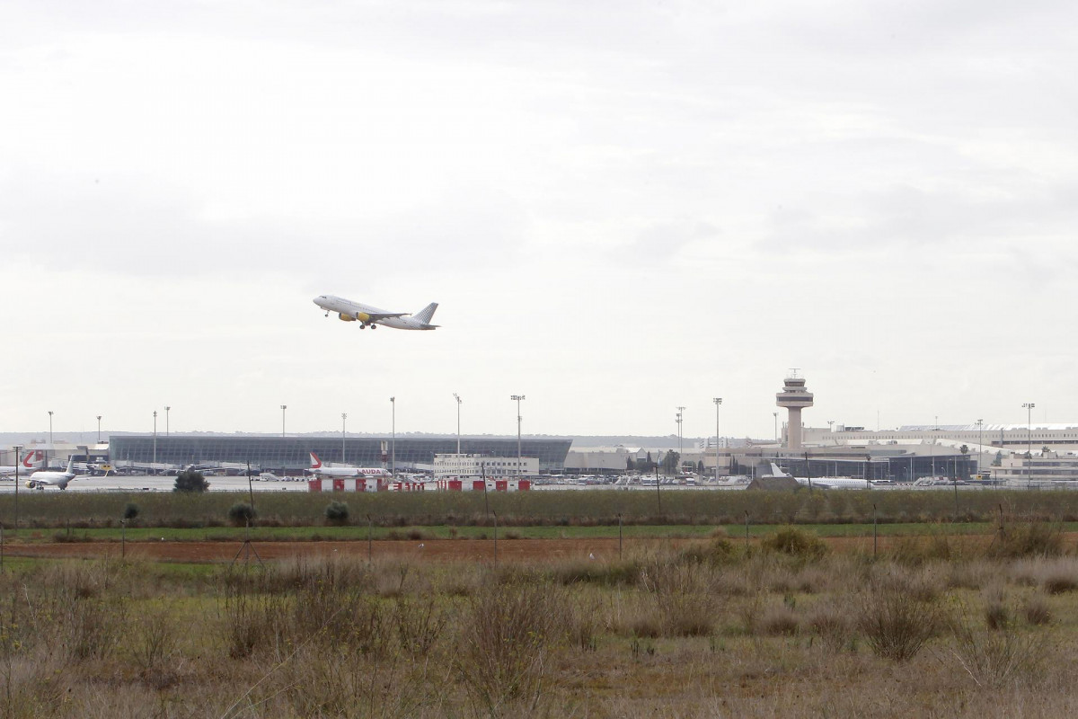 Archivo - Un avión despega en el aeropuerto de Palma, a 8 de noviembre de 2021, en Palma de Mallorca, Mallorca, Islas Baleares (España).