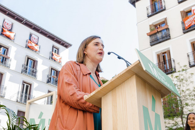 File - Mas Madrid Candidate For Madrid Assembly, Jimena Gonzalez, During An Act Of Mas Madrid At Plaza De Chueca On April 15, 2023 In Madrid (Spain).