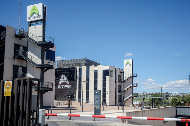 Archivo - Sede del Grupo Amper, a 18 de agosto de 2022, en Pozuelo de Alarcón, Madrid (España).