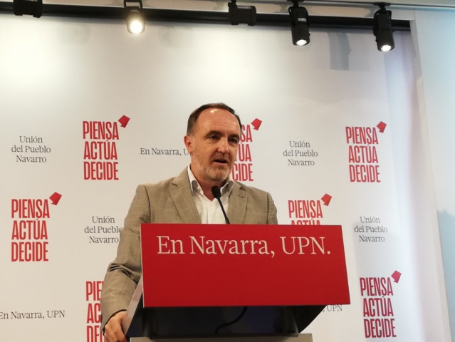 Archivo - Javier Esparza, presidente de UPN y candidato a la Presidencia del Gobierno de Navarra.