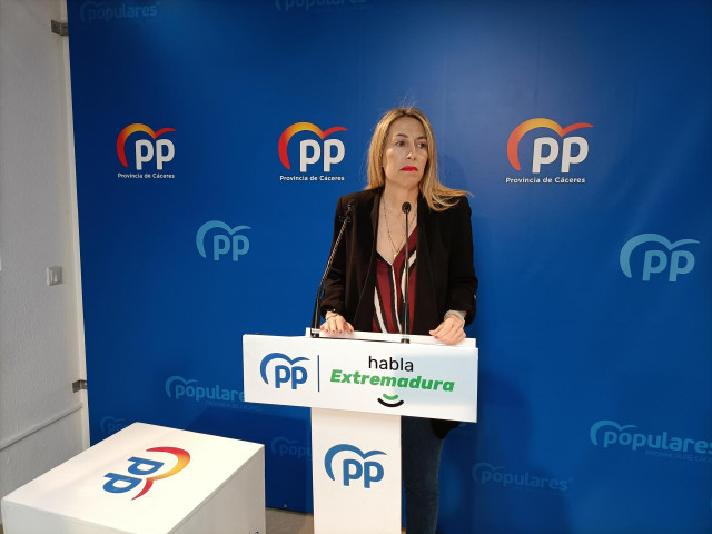 La candidata del PP a la Presidencia de la Junta de Extremadura, María Guardiola