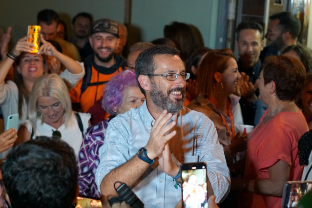 Juan Franco la noche electoral en La Línea.