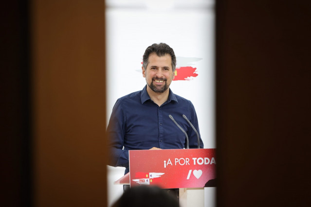 El secretario general del PSOECyL, Luis Tudanca, tras la reunión del Consejo Territorial.