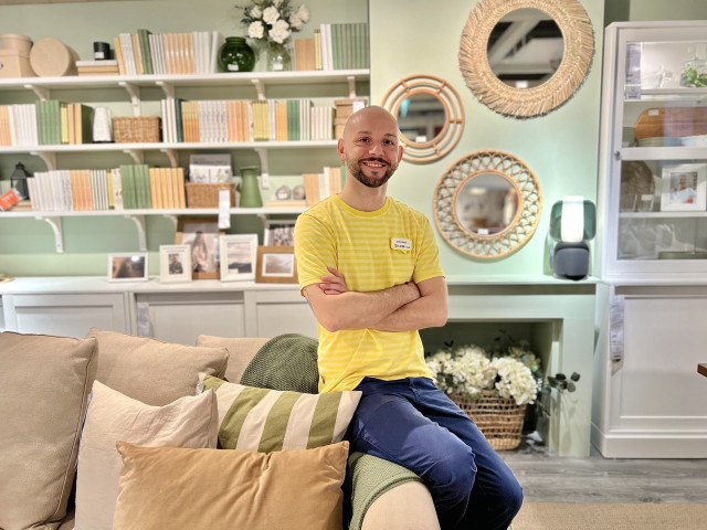 Giovanni Giorgini en la nueva tienda de Ikea en el Centro Comercial Westfield Gl&ograve;ries en Barcelona.