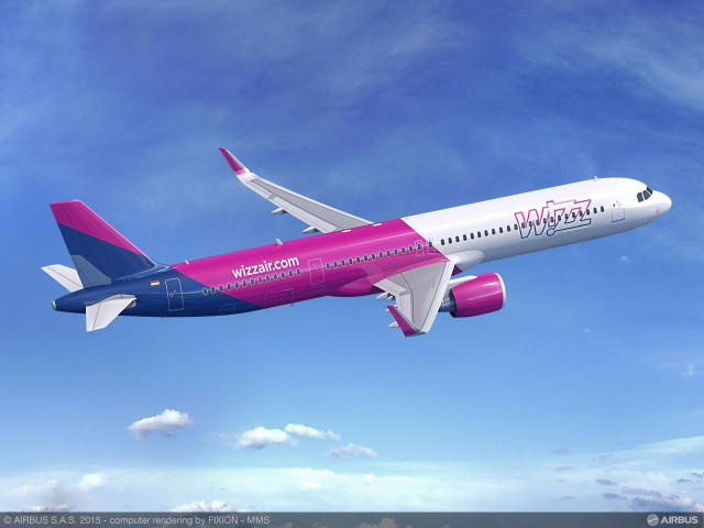 Avi&oacute;n A321 de Wizz Air.