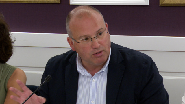 El vicesecretario de Organizaci&oacute;n del PP, Miguel Tellado, durante un encuentro con los medios en Valladolid.