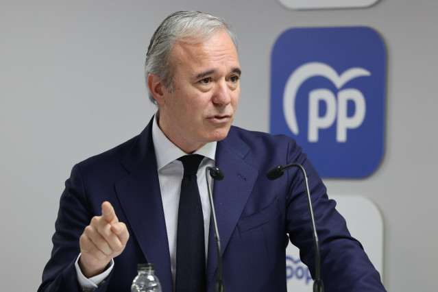 Archivo - El presidente del Partido Popular de Arag&oacute;n, Jorge Azc&oacute;n.