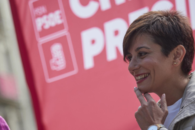 Archivo - La ministra de Pol&iacute;tica Territorial y portavoz del Gobierno de Espa&ntilde;a, Isabel Rodr&iacute;guez, durante un acto de campa&ntilde;a del PSN PSOE, a 21 de mayo de 2023, en Pamplona, Navarra (Espa&ntilde;a).