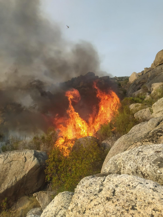 Fuego en Valencia de Alc&aacute;ntara.