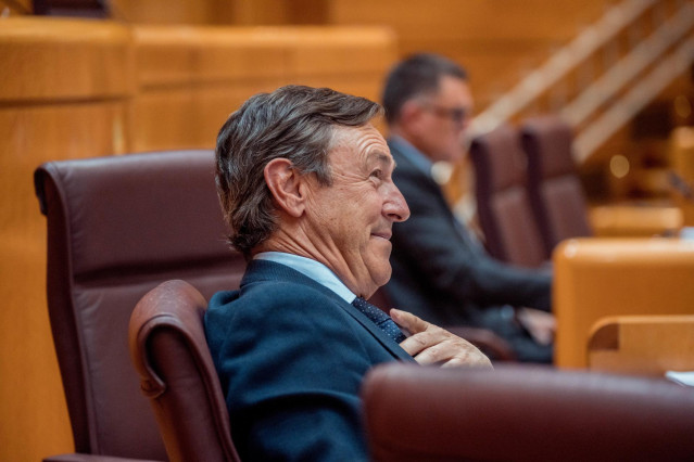 Archivo - El senador del PP, Rafael Hernando, interviene durante una sesi&oacute;n plenaria en el Senado, a 16 de mayo de 2023, en Madrid (Espa&ntilde;a). El jefe del Ejecutivo y el l&iacute;der de PP protagonizan un nuevo debate parlamentario a escasos doce d&iacute;as de las elecc