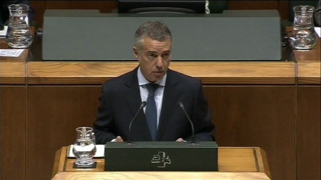Archivo - I&ntilde;igo Urkullu en el Parlamento vasco