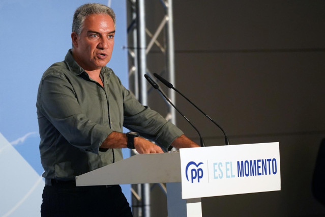Archivo - El coordinador general del PP y cabeza de lista al Congreso por M&aacute;laga, El&iacute;as Bendodo, interviene durante un acto p&uacute;blico del PP en el Hotel NH-M&aacute;laga, a 8 de julio de 2023 en M&aacute;laga (Andaluc&iacute;a, Espa&ntilde;a).