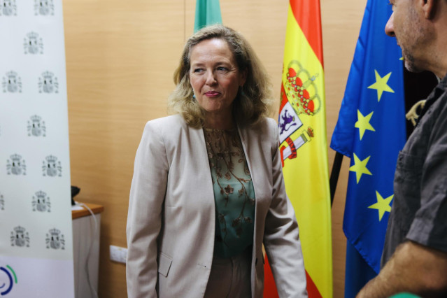 La vicepresidenta primera y ministra de Asuntos Econ&oacute;micos y Transformaci&oacute;n Digital en funciones, Nadia Calvi&ntilde;o