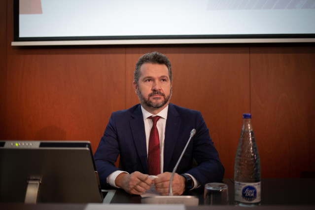 Archivo - El presidente de la Comisi&oacute;n Nacional del Mercado de Valores (CNMV), Rodrigo Buenaventura, interviene durante la inauguraci&oacute;n telem&aacute;tica de la nueva delegaci&oacute;n de la Comisi&oacute;n Nacional del Mercado de Valores (CMNV), a 28 de septiembre de 2021, en