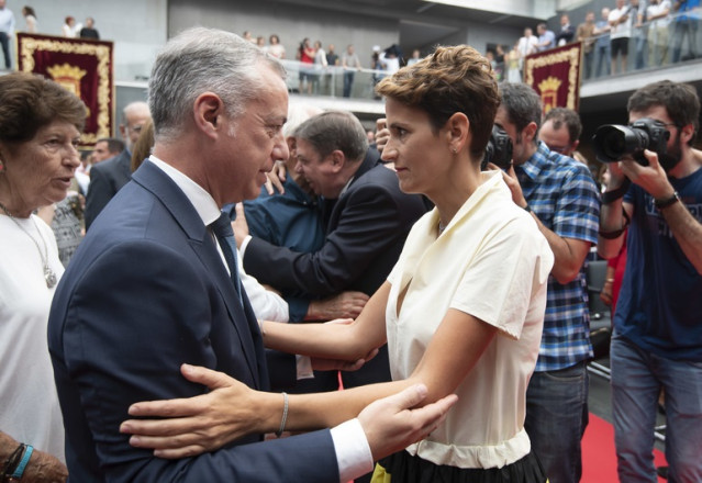 Archivo - Urkullu y Chivite firman este viernes en Pamplona un protocolo de colaboraci&oacute;n general entre Euskadi y Navarra