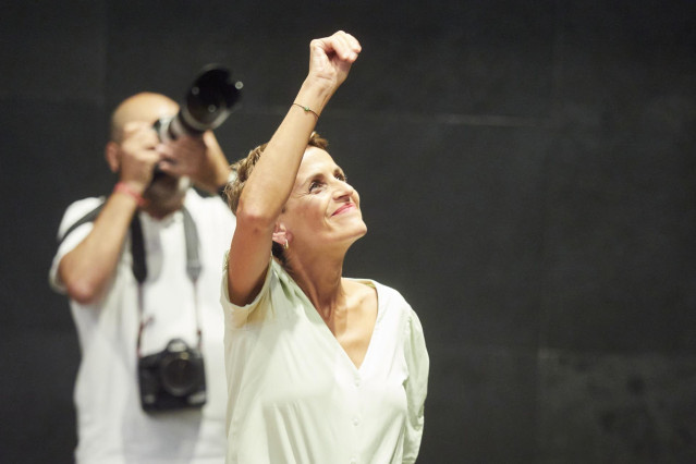 Mar&iacute;a Chivite tras ser investida presidenta del Gobierno de Navarra.