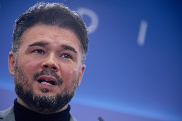 Archivo - El portavoz de ERC en el Congreso, Gabriel Rufi&aacute;n