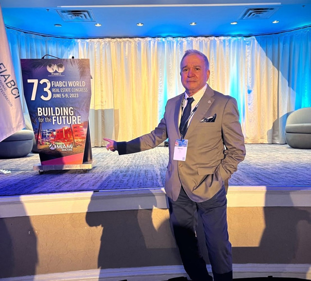 El pr&oacute;ximo presidente mundial de Fiabci y ex presidente de la organizaci&oacute;n en Espa&ntilde;a, Ram&oacute;n Riera en el 73&ordm; Congreso Mundial de Fiabci celebrado en Miami, EEUU.