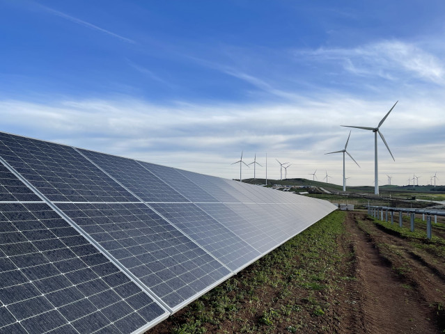 Vista de la planta fotovoltaica Cespedera de Iberdrola en Medina Sidonia (C&aacute;diz)