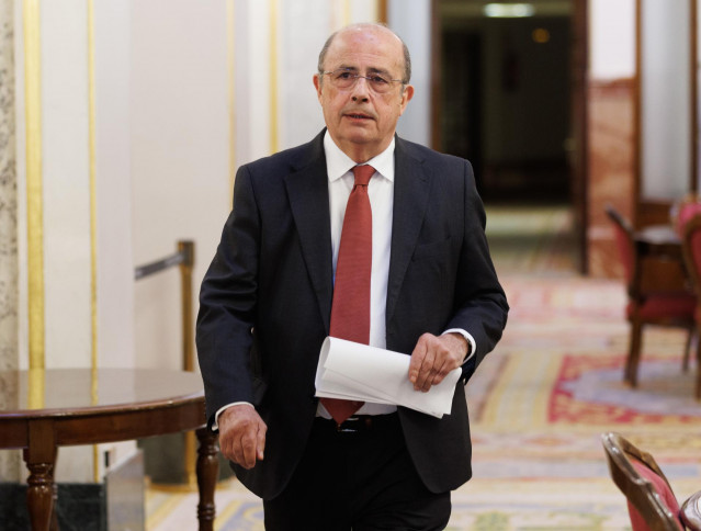 Archivo - El diputado de VOX Ignacio Gil Lázaro a su llegada a una reunión de la Mesa del Congreso de los Diputados, a 18 de abril de 2023, en Madrid (España).