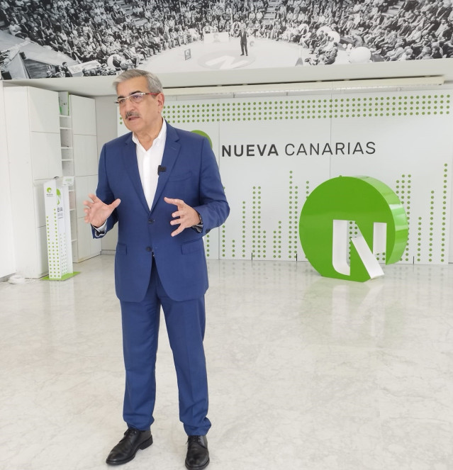 Archivo - El presidente de NC y candidato a la Presidencia del Gobierno de Canarias, Rom&aacute;n Rodr&iacute;guez