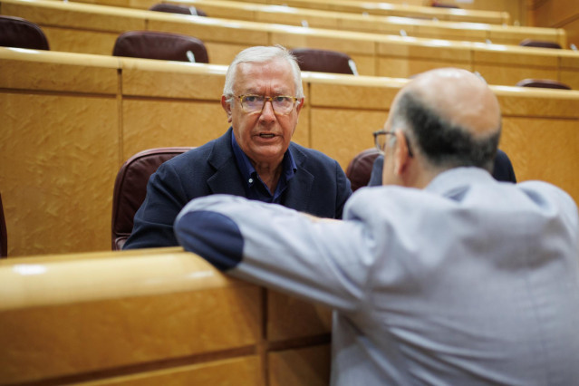 Javier Arenas (PP), en una imagen de 16 de agosto en la Diputaci&oacute;n Permanente del Senado.