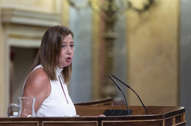 La presidenta del Congreso, Francina Armengol durante la sesi&oacute;n constitutiva de la XV Legislatura en el Congreso de los Diputados, a 17 de agosto de 2023, en Madrid (Espa&ntilde;a).
