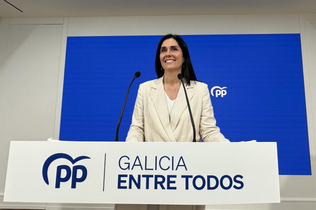 Archivo - La secretaria general del PPdeG, Paula Prado, en rueda de prensa.