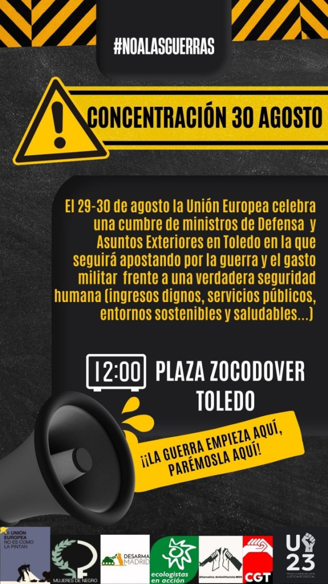 Concentraci&oacute;n Ecologistas en Toledo #Noalasguerras