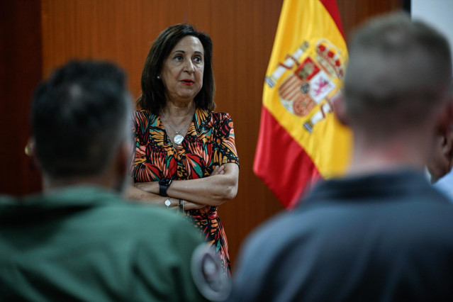 La ministra de Defensa en funciones, Margarita Robles, a 11 de agosto de 2023, en Zaragoza, Aragón (España).