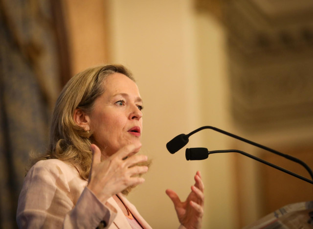 Archivo - La vicepresidenta primera del Gobierno y ministra de Asuntos Econ&oacute;micos y Transformaci&oacute;n Digital en funciones, Nadia Calvi&ntilde;o