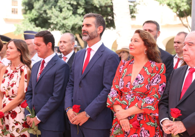 La consejera de Agricultura, Pesca, Agua y Desarrollo Rural, Carmen Crespo, y el consejero de Sostenibilidad, Medio Ambiente y Econom&iacute;a Azul, Ram&oacute;n Fern&aacute;ndez-Pacheco, en un acto en Almer&iacute;a.