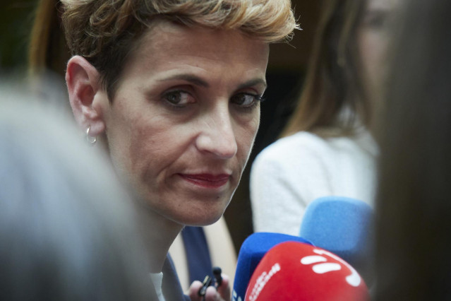 Archivo - La presidenta del Gobierno de Navarra, Mar&iacute;a Chivite.