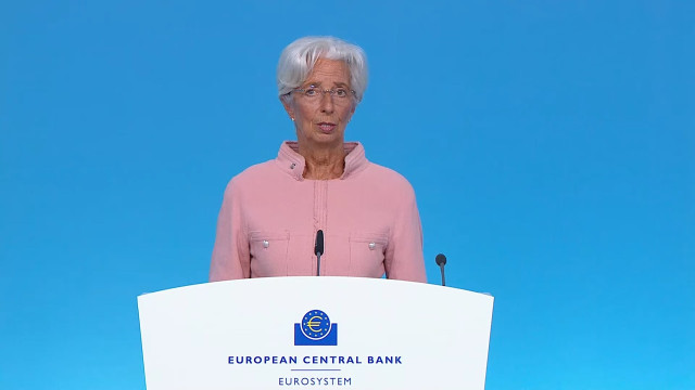 Archivo - La presidenta del BCE, Christine Lagarde, durante la rueda de prensa posterior a la reuni&oacute;n de pol&iacute;tica monetaria del BCE el 09/09/2021.